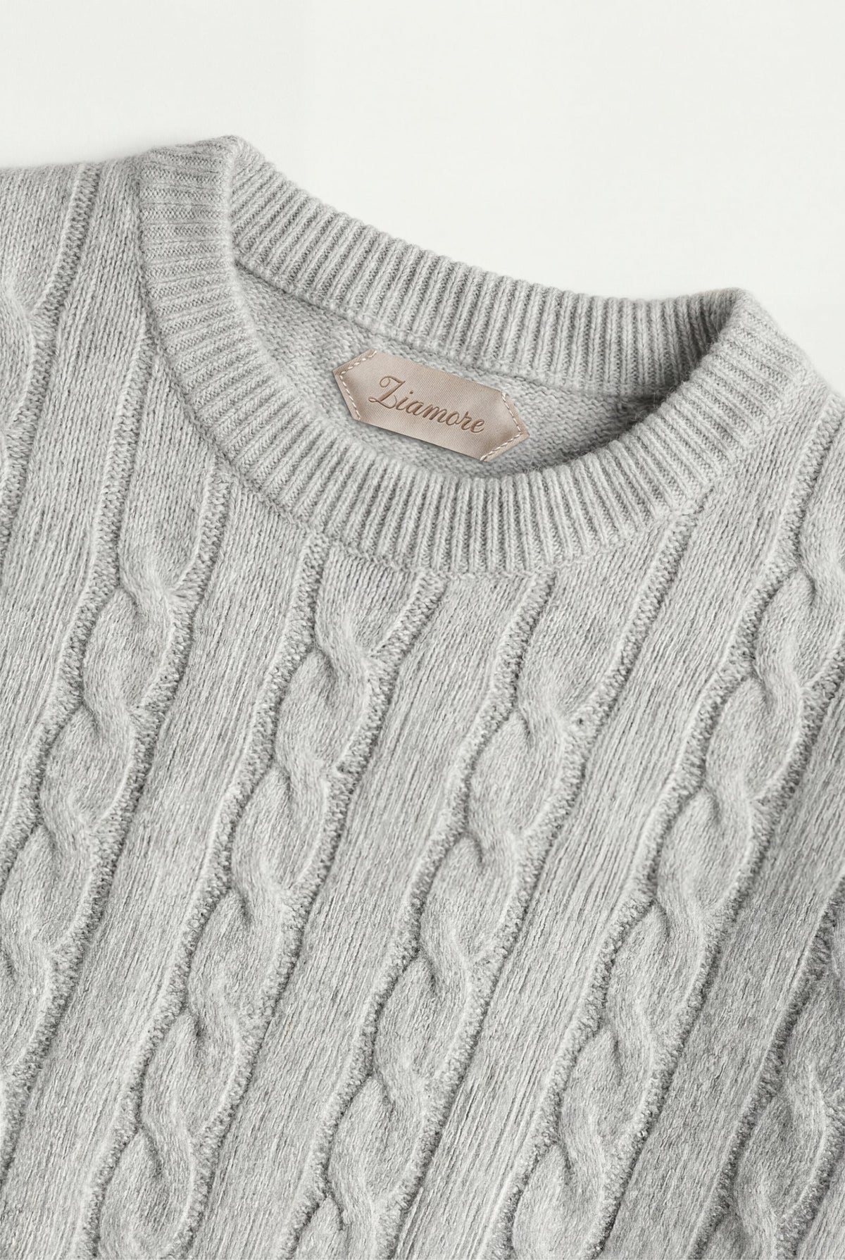 Como Cashmere Crewneck Light Grey