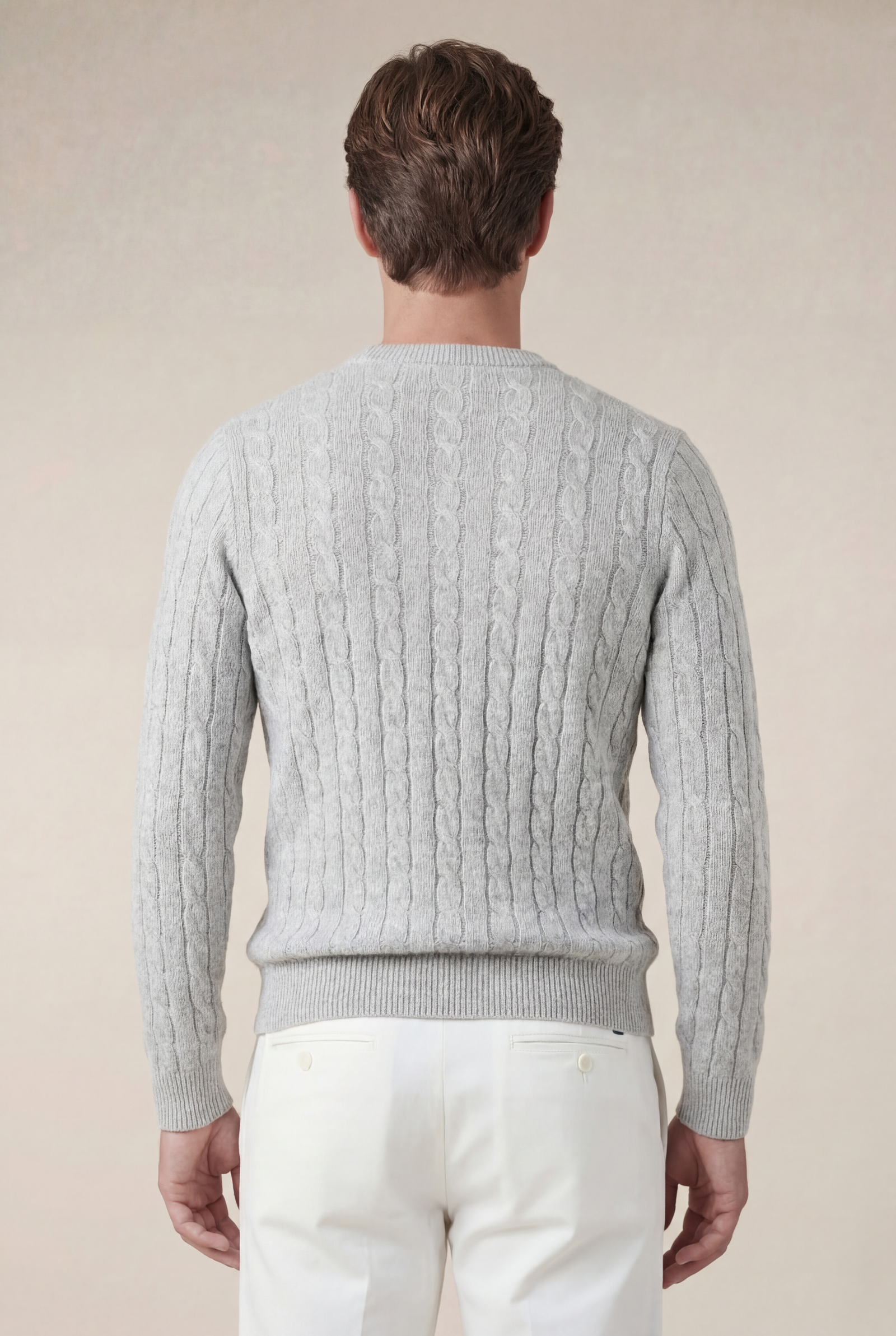 Como Cashmere Crewneck Light Grey