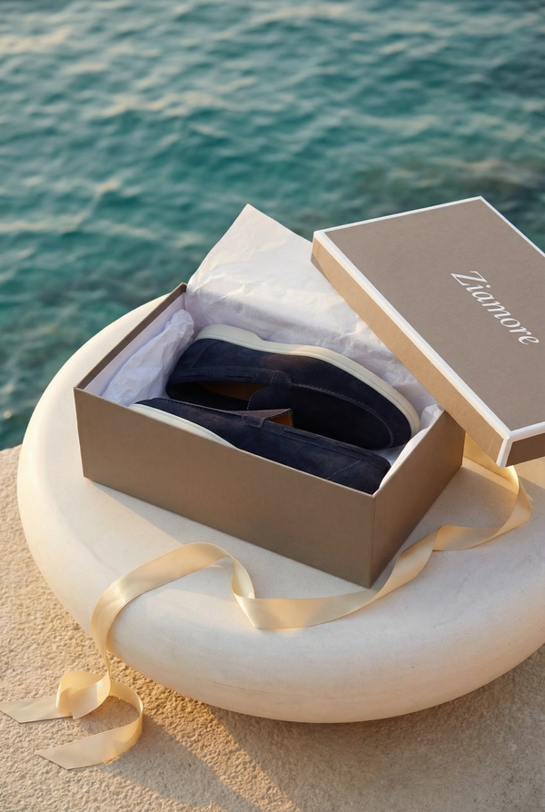 Amalfi Classic Suede Loafer Navy