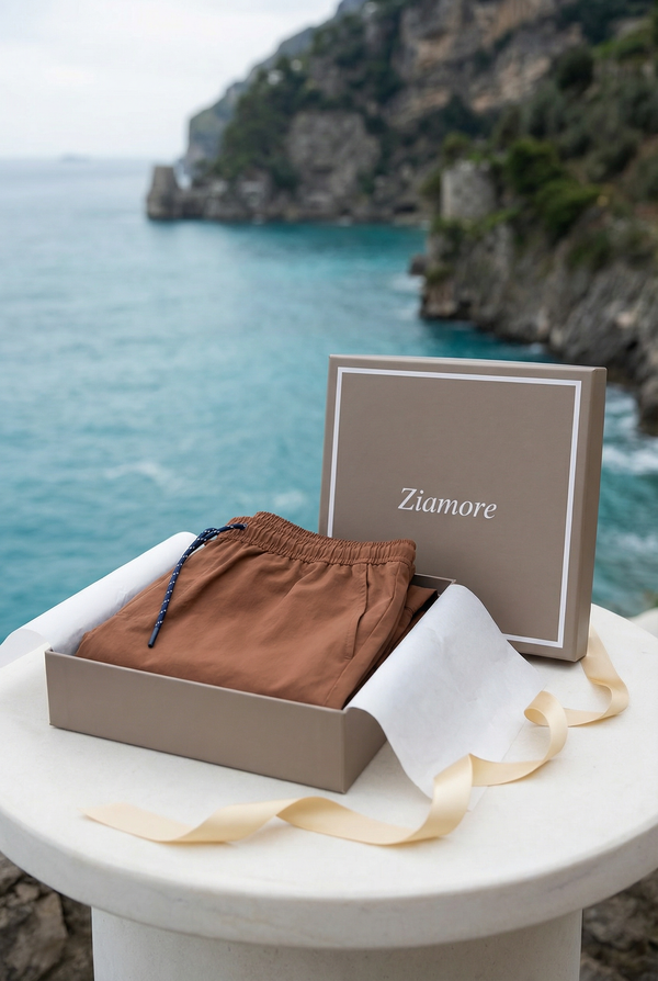 Portofino Nylon Swim Short Terracotta