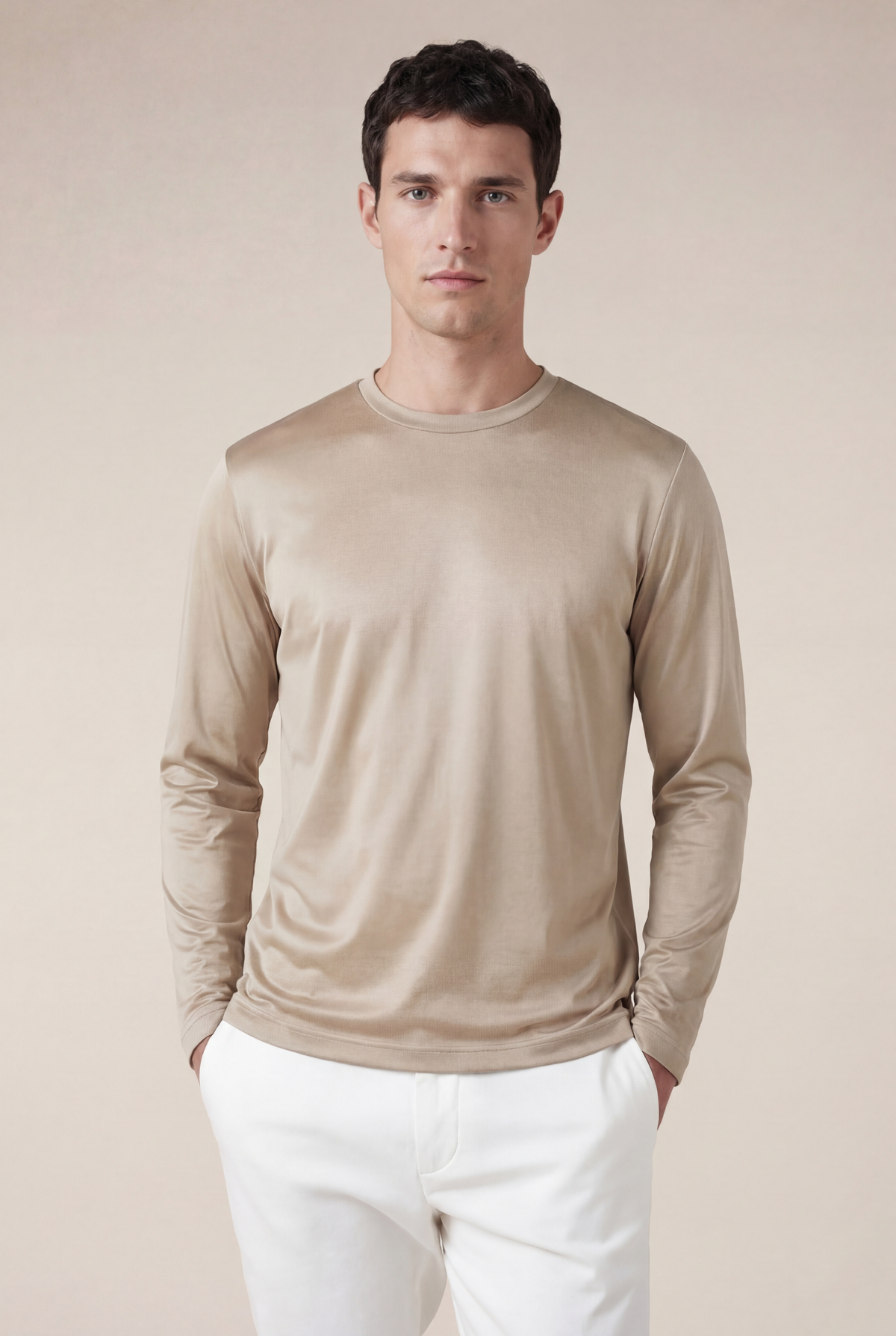Portofino Long Sleeve Tee Beige