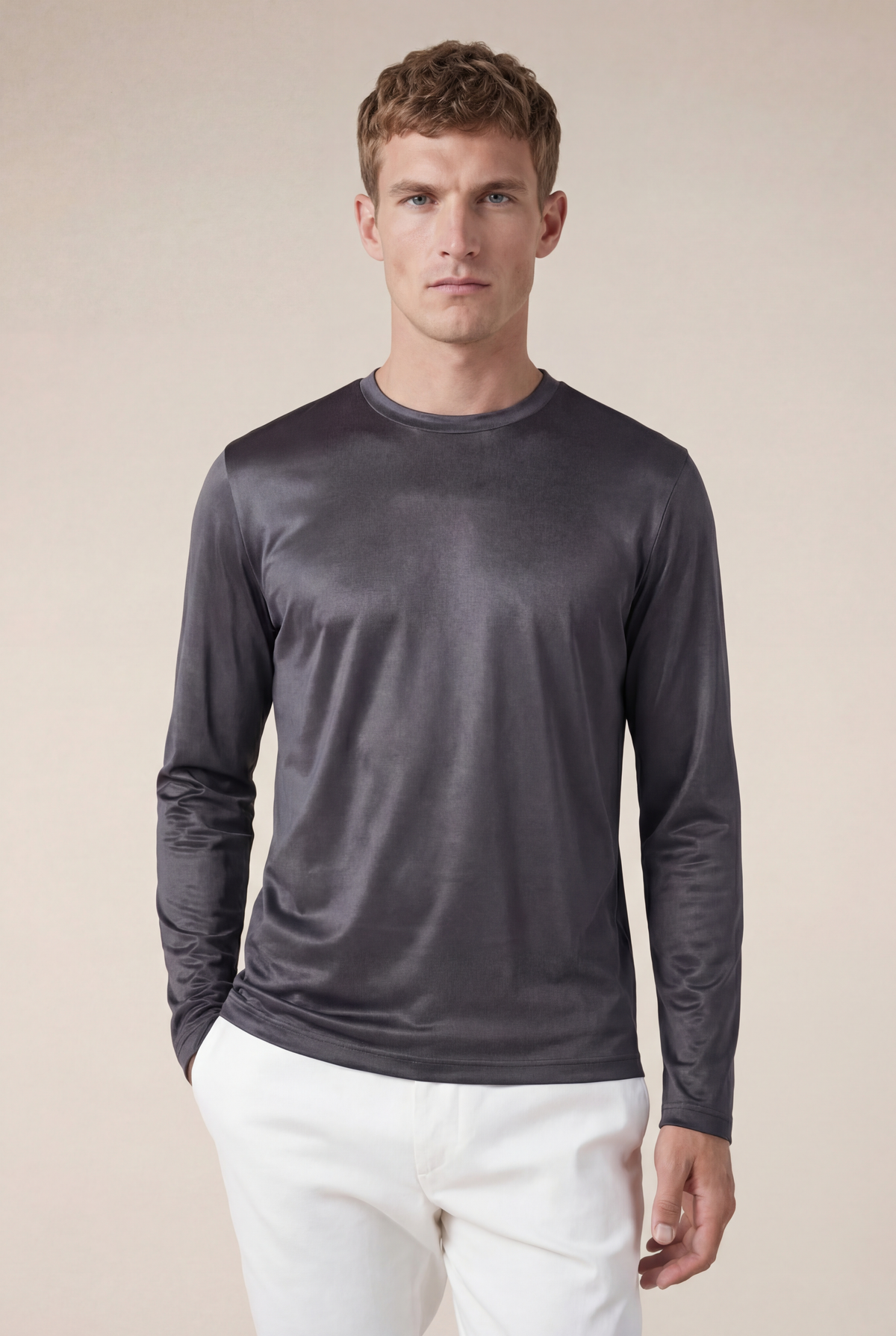Portofino Long Sleeve Tee Grey