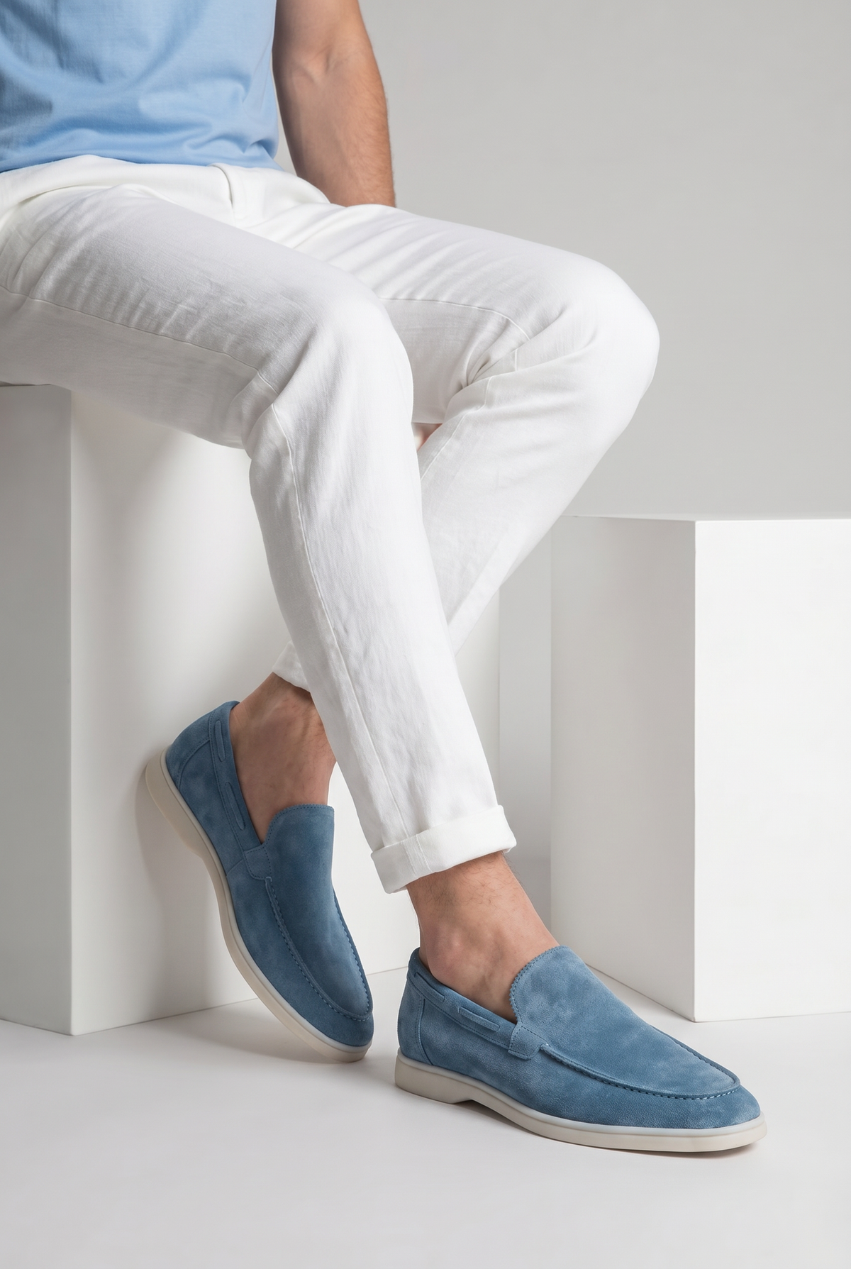 Amalfi Classic Suède Loafer Blue