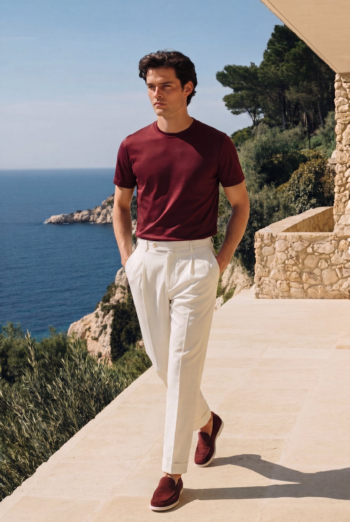 Amalfi Classic Suède Loafer Red