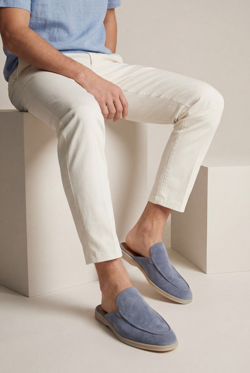 Yacht Suède Mule Baby Blue