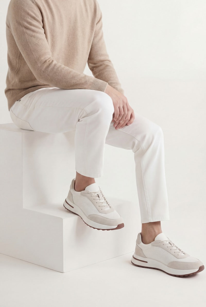 Portofino Trainer Suede White