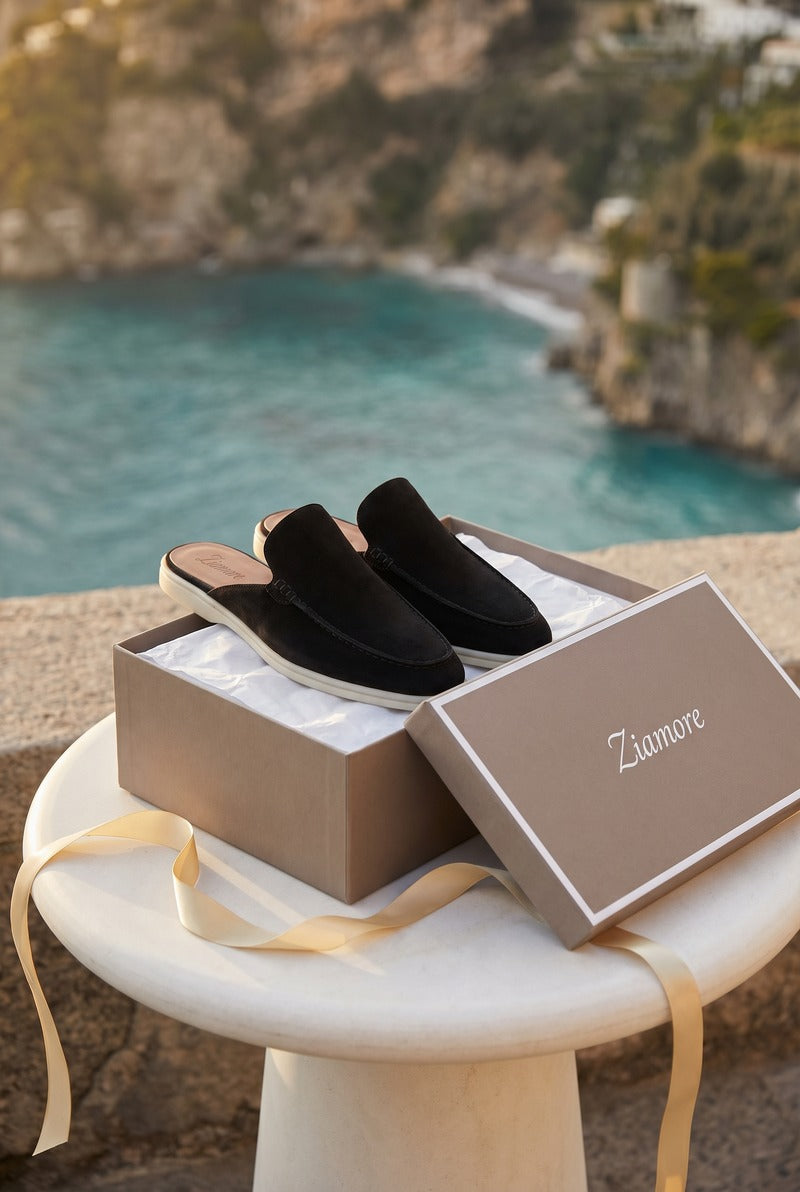 Yacht Suède Mule Black