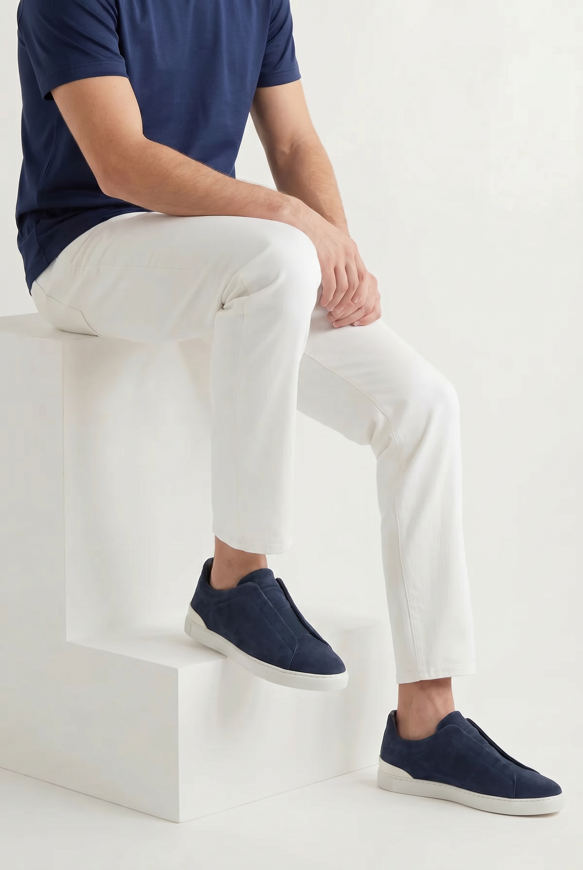 Monaco Suede Sneaker Navy