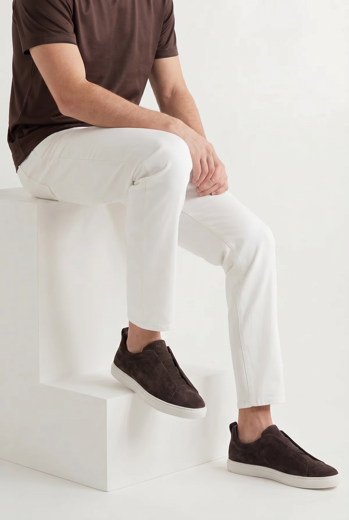 Monaco Suede Sneaker Taupe