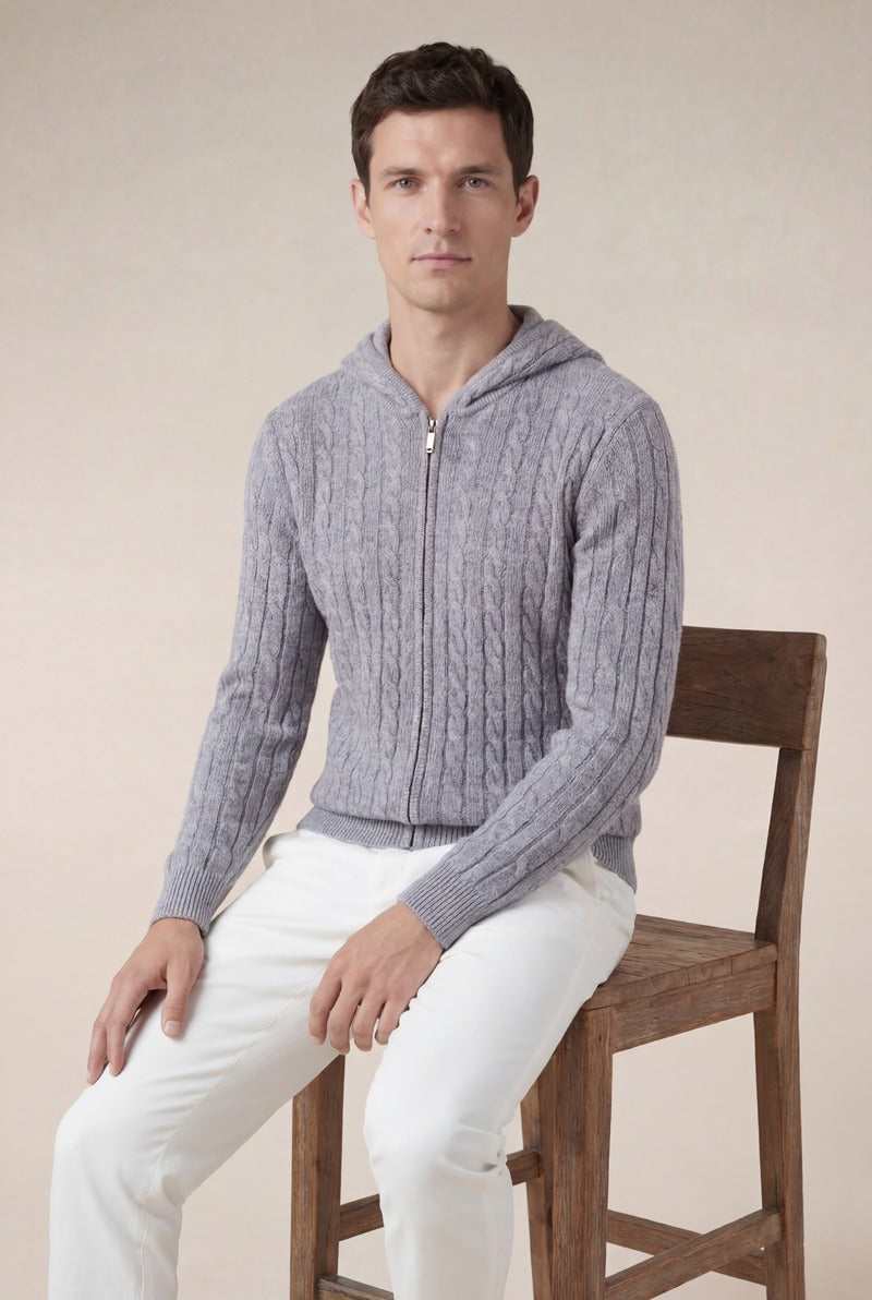 Como Cashmere Hoodie Grey