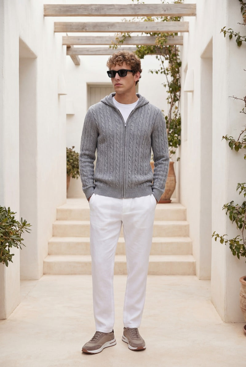 Como Cashmere Hoodie Grey