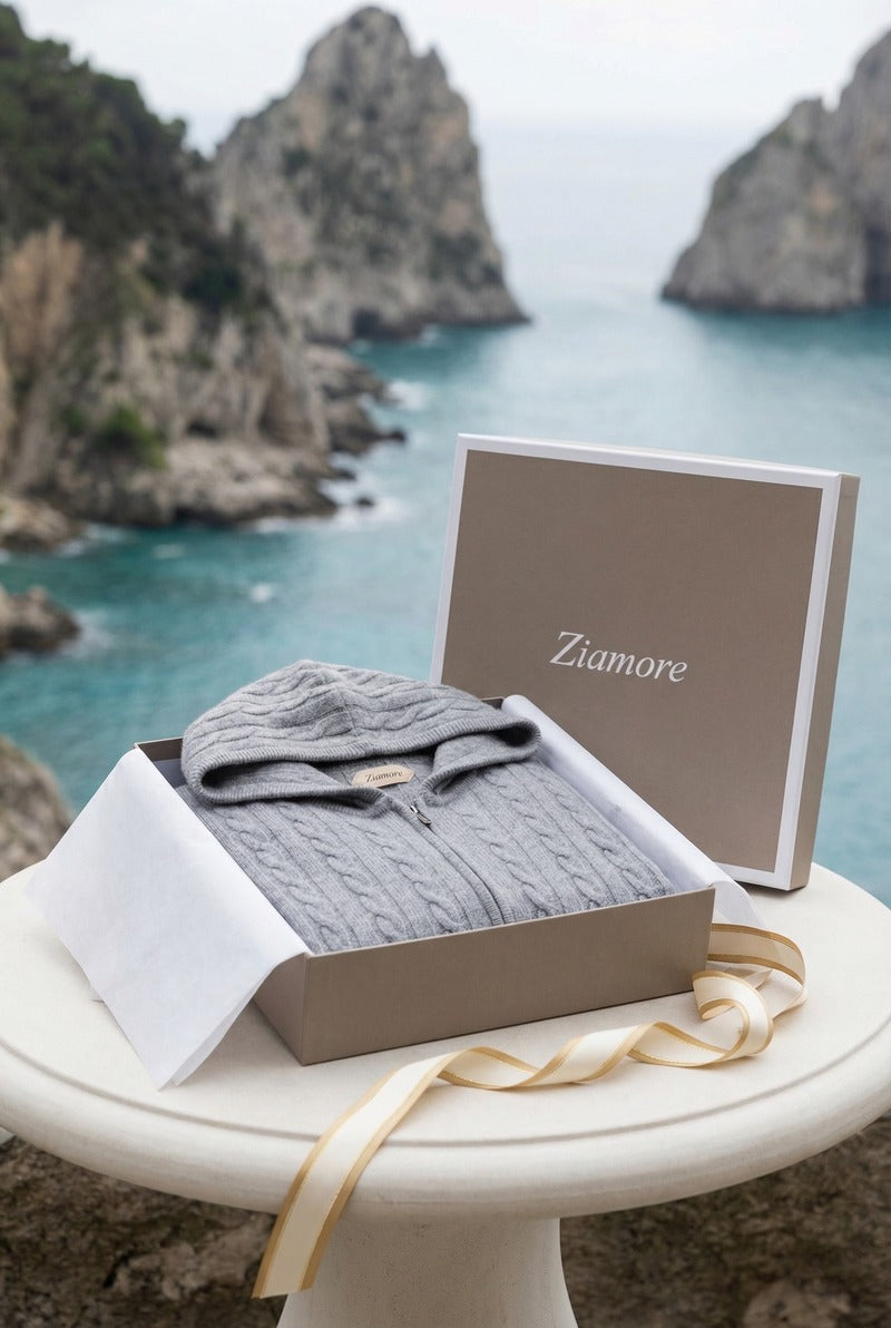 Como Cashmere Hoodie Grey