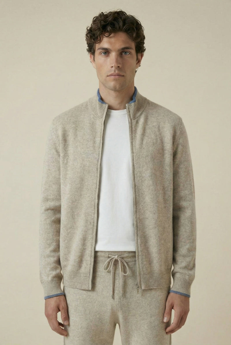 Venezia Cashmere Set Beige Blue