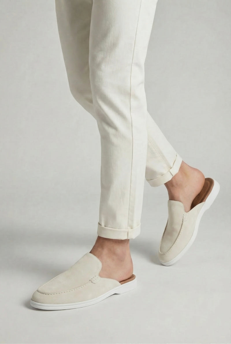 Yacht Suède Mule White