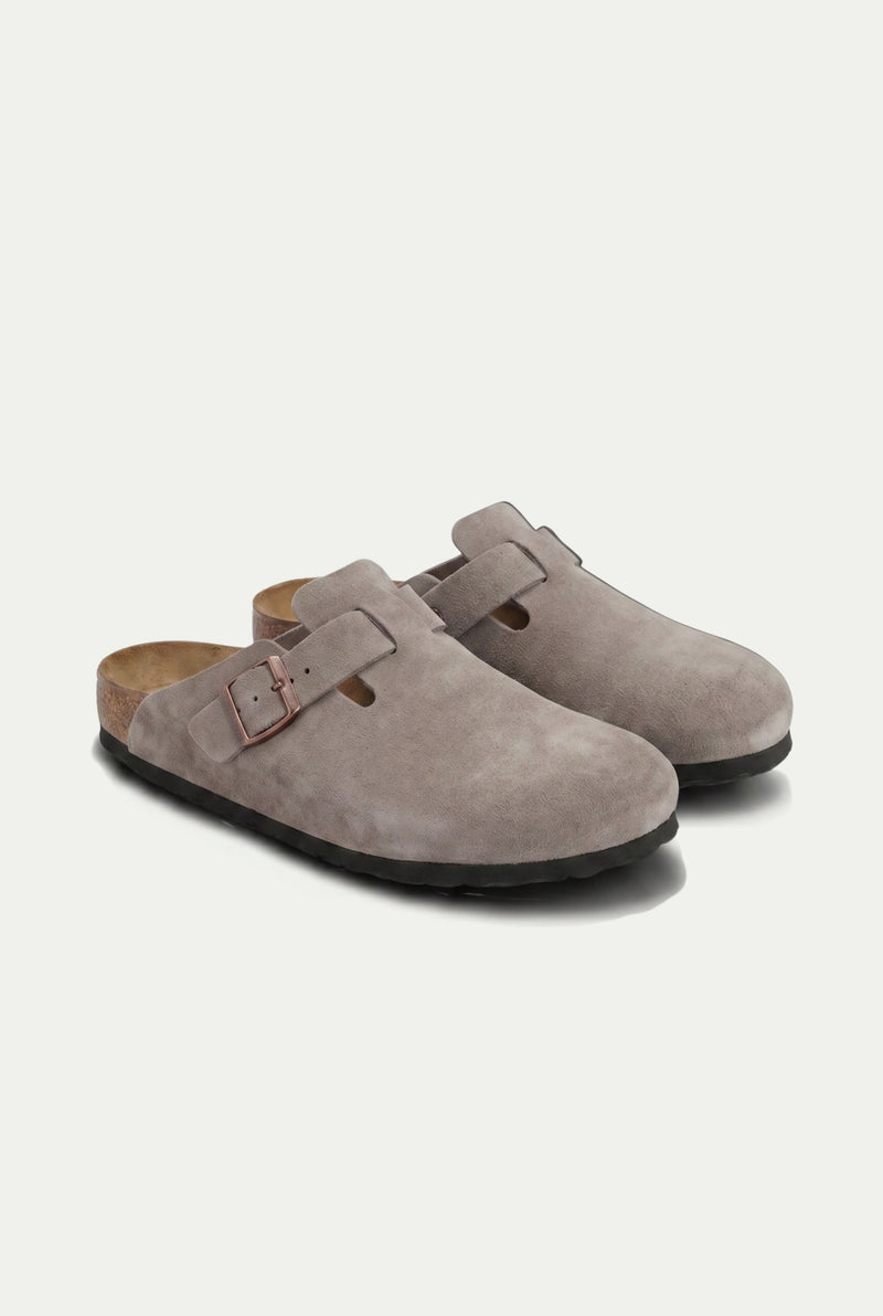 Oslo Suede Clog Taupe