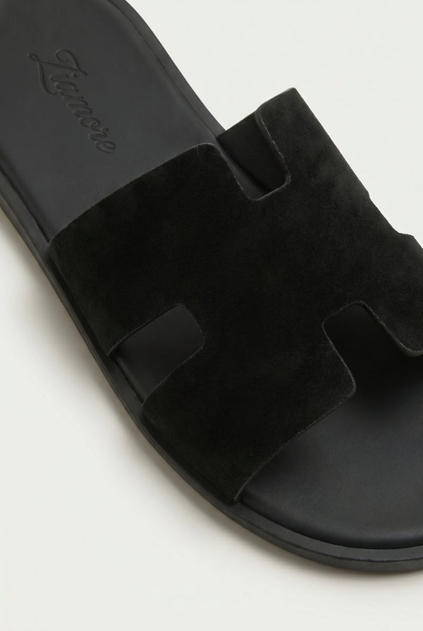 Capri Suède Slide Black