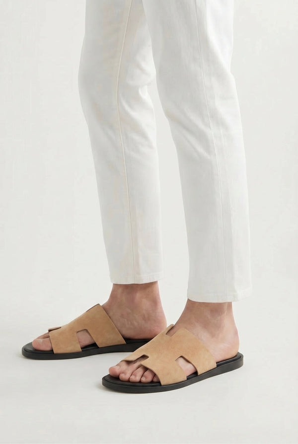 Capri Suède Slide Sand
