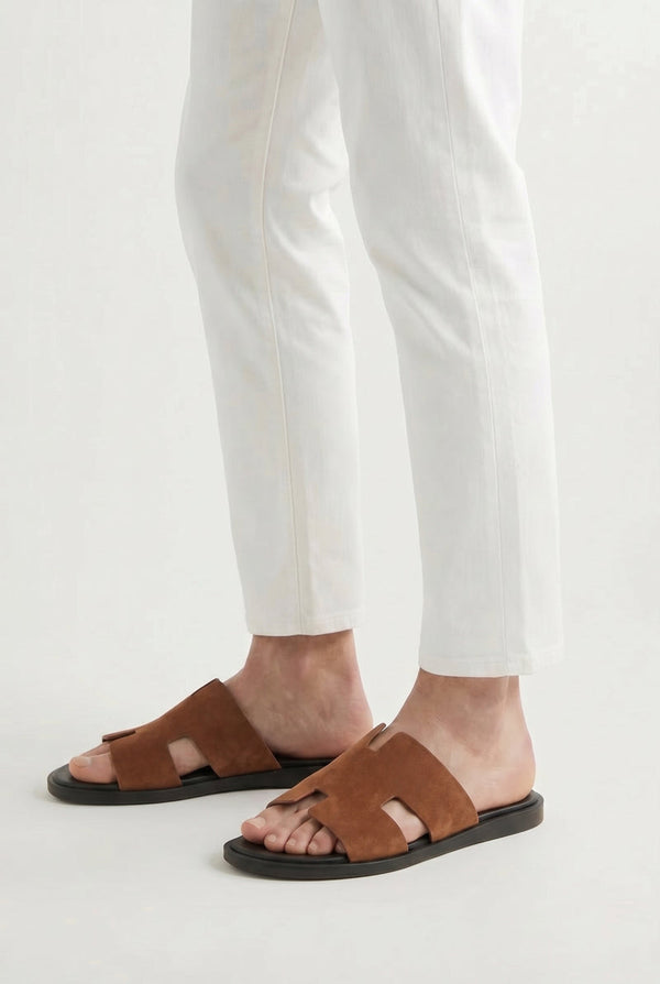 Capri Suède Slide Tan