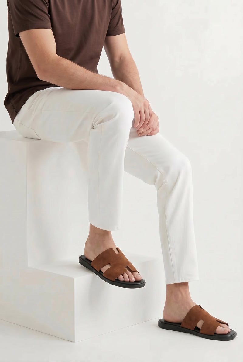Capri Suède Slide Tan