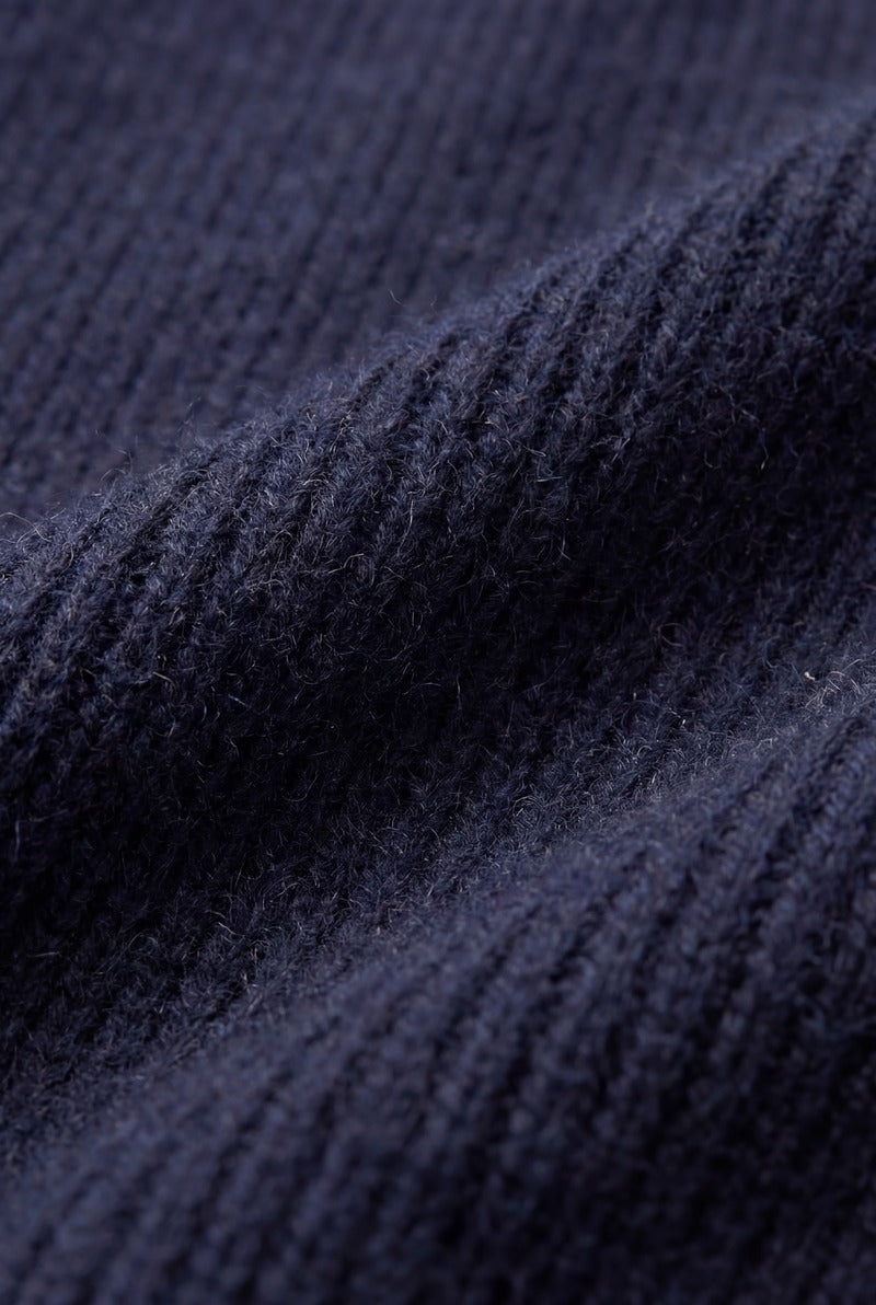 Cortina Cashmere Zip Hoodie Navy