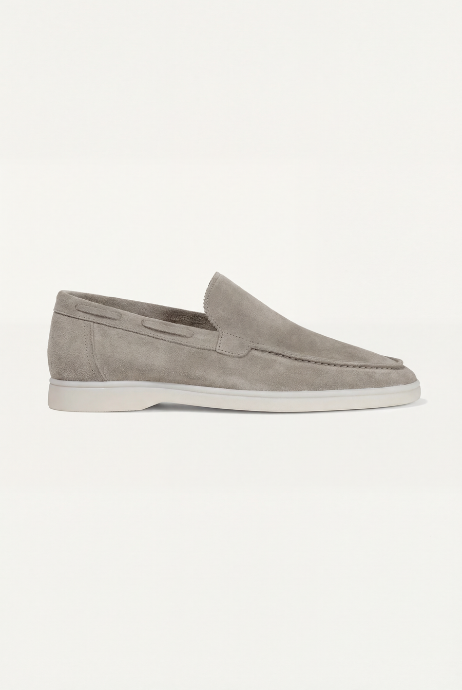Amalfi Classic Suede Loafer Light Gray