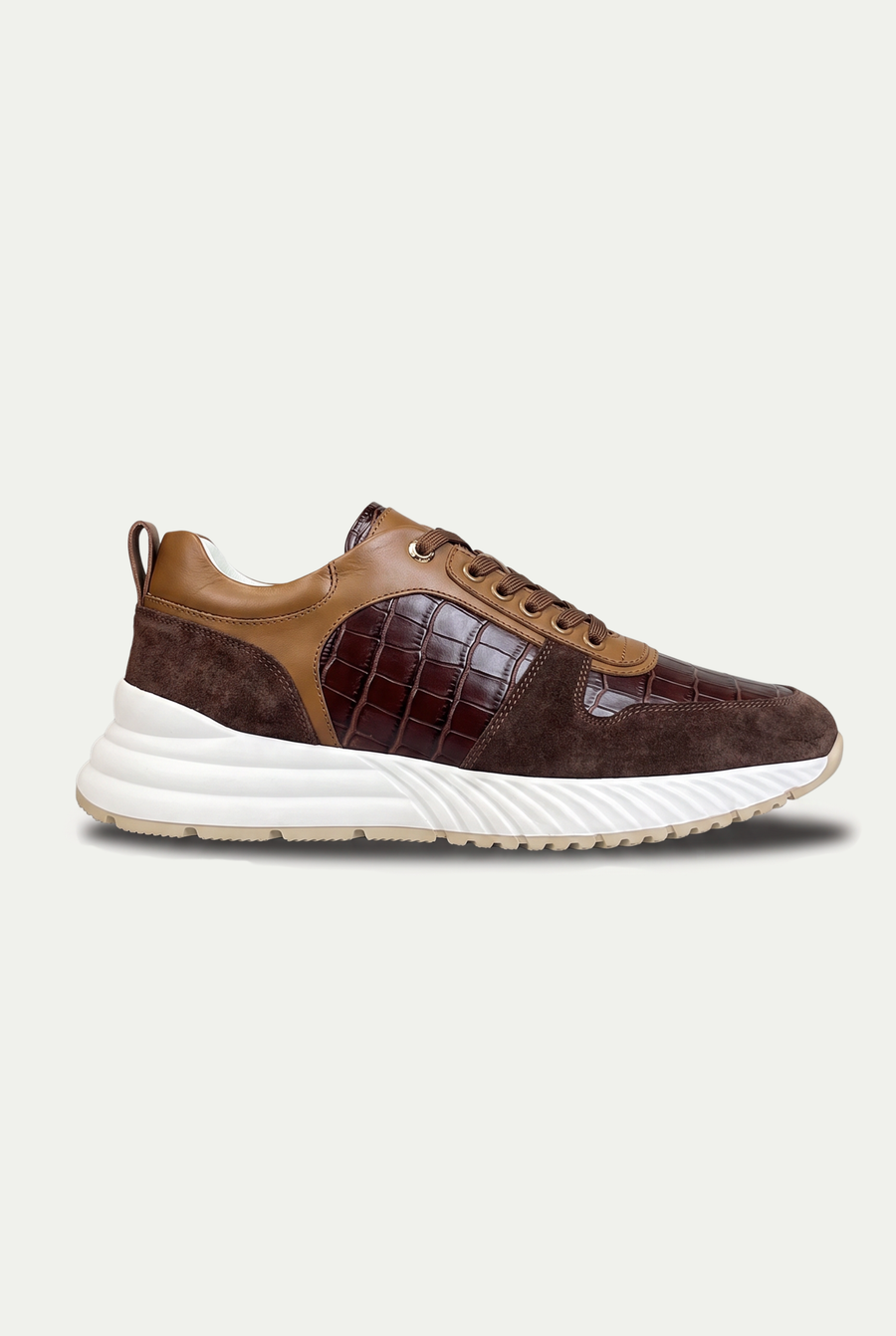 Caimano Crocodile Sneaker Espresso