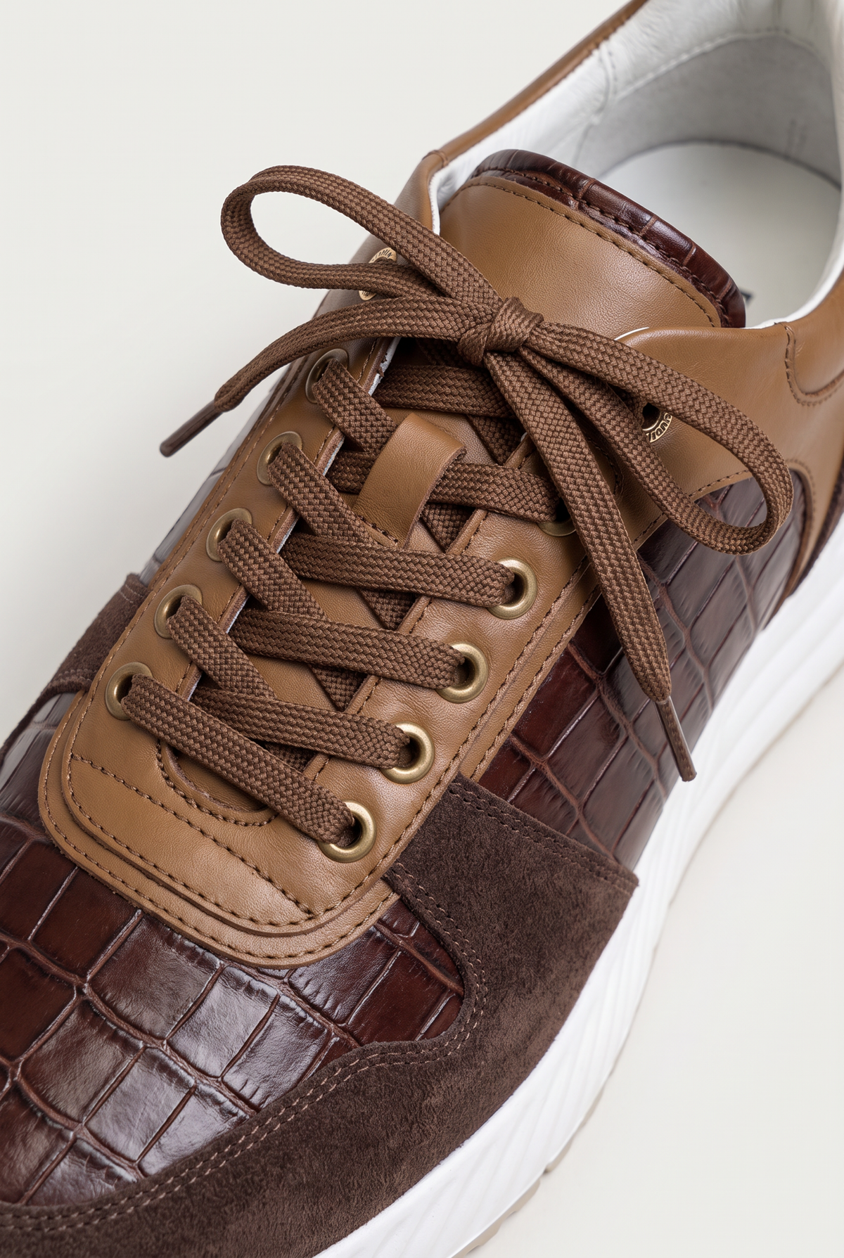 Caimano Crocodile Sneaker Espresso