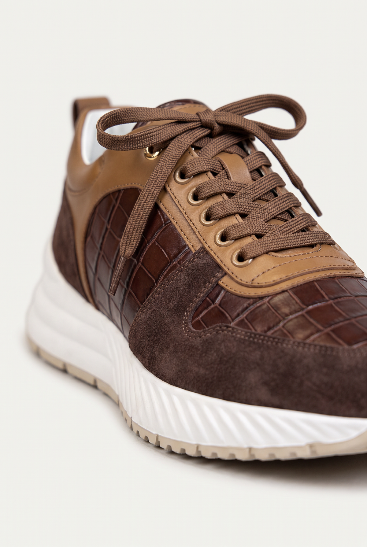 Caimano Crocodile Sneaker Espresso