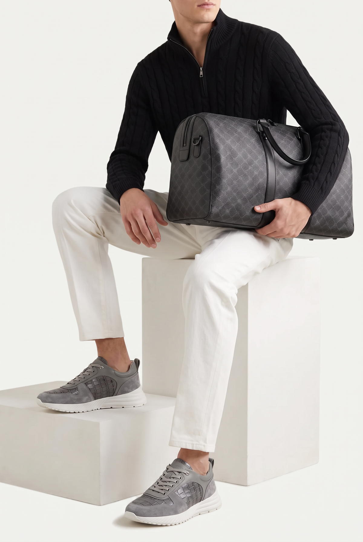 Caimano Crocodile Sneaker Grey