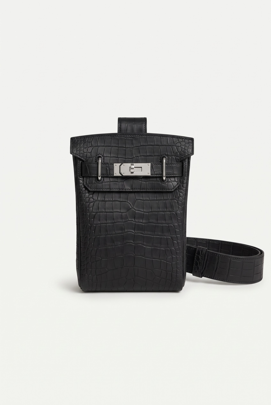 Ziamore Crocodile Crossbody Black