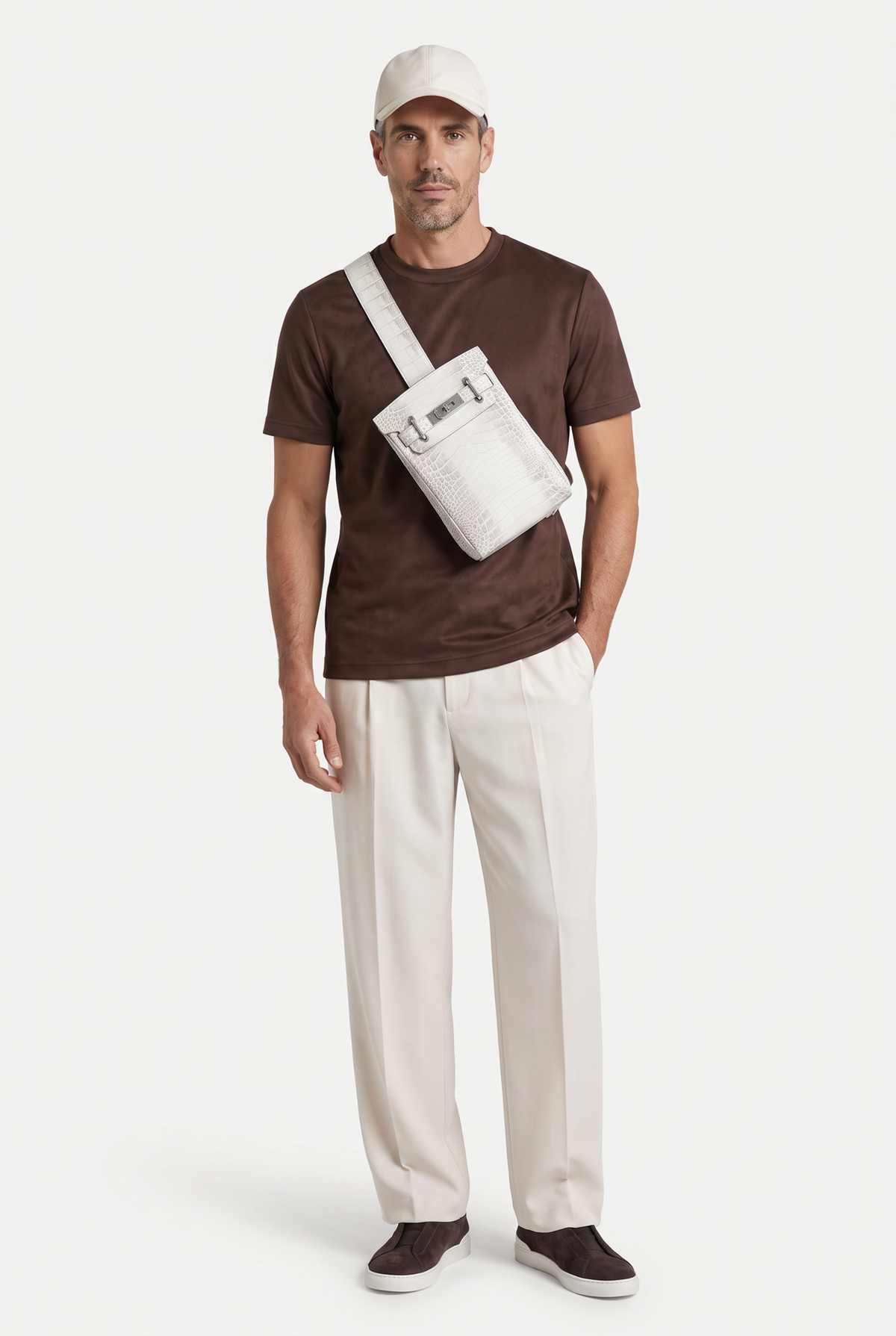 Ziamore Crocodile Crossbody Glacier
