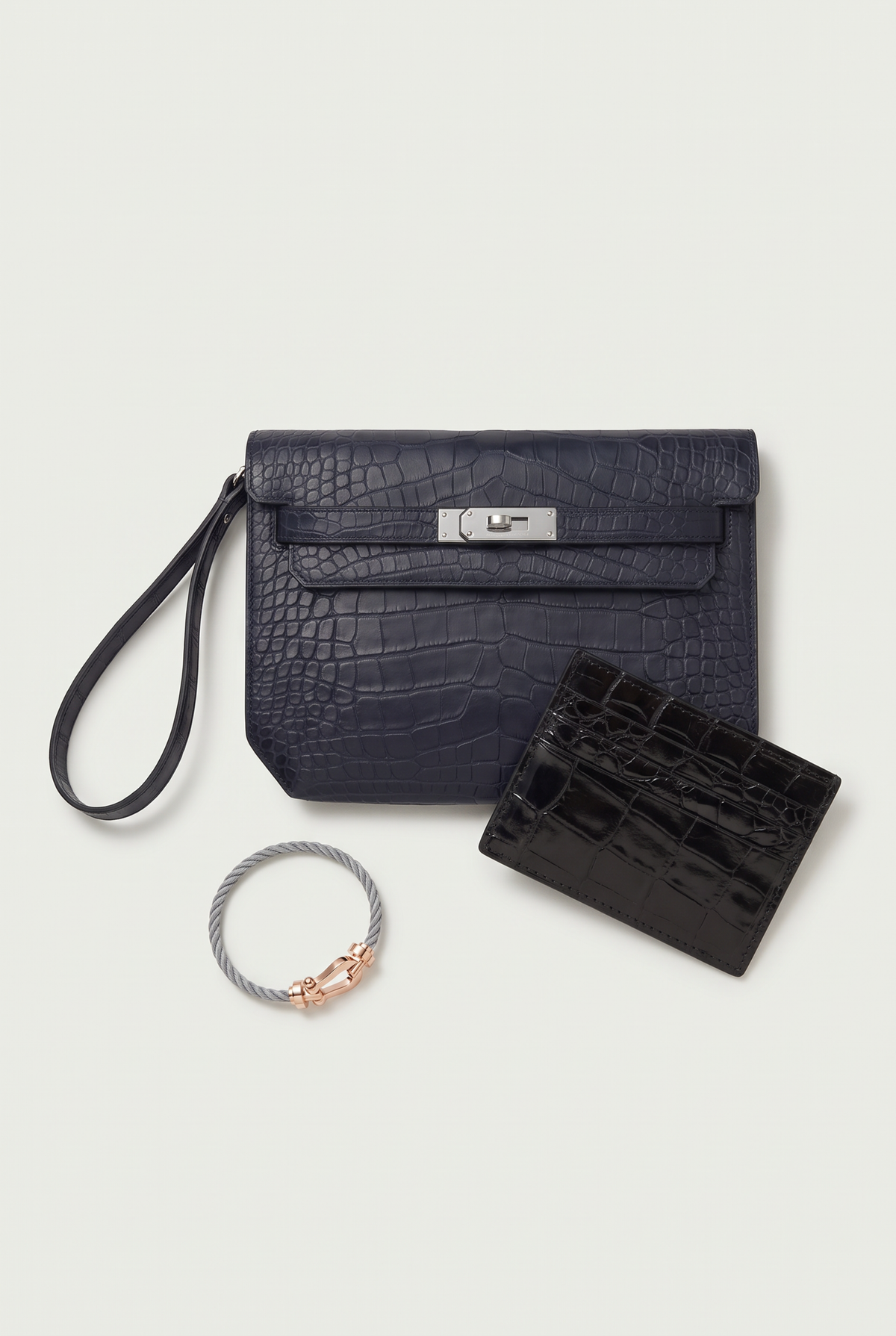 Ziamore Crocodile Wallet Black