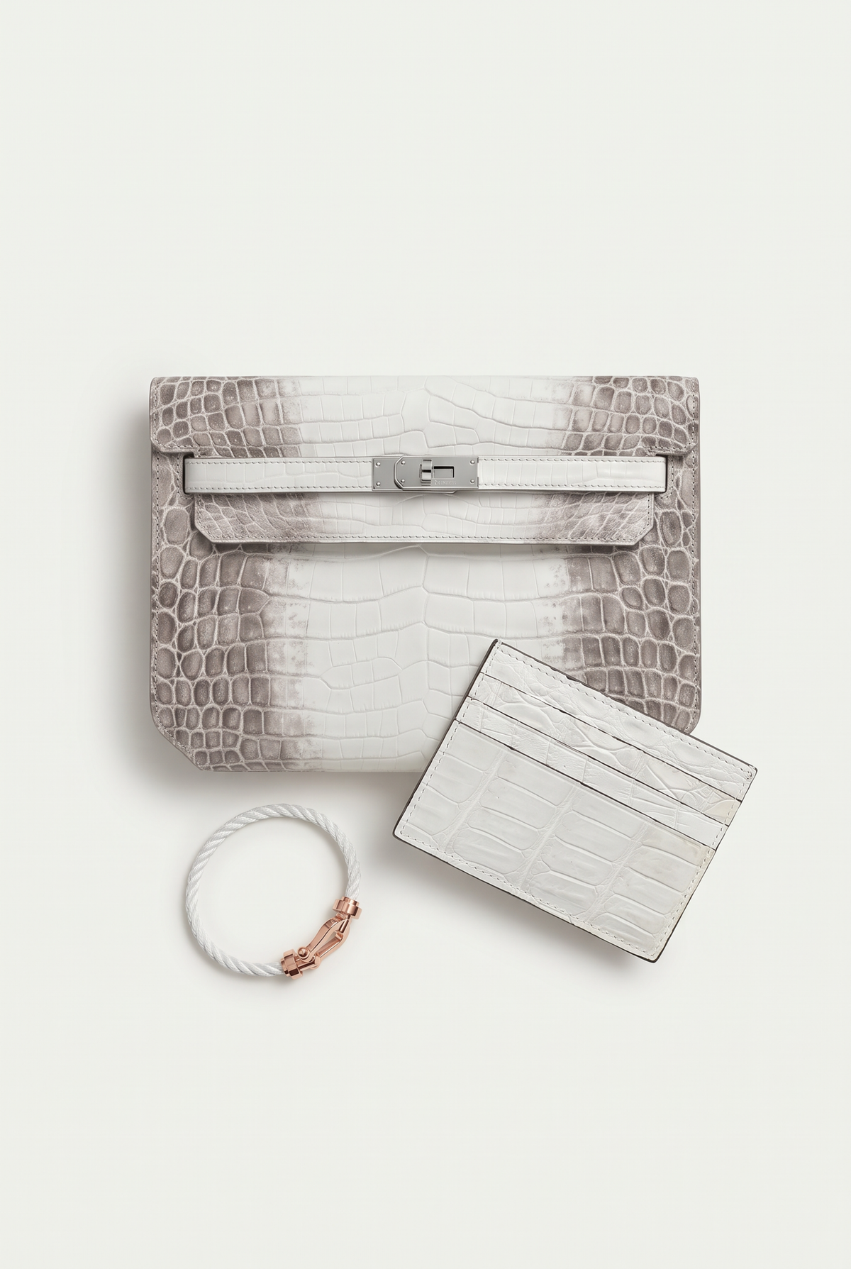 Ziamore Crocodile Wallet White