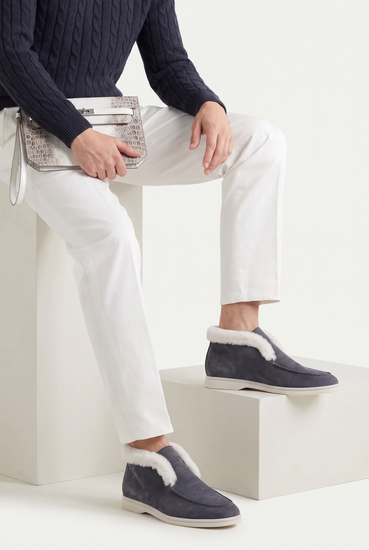 Fur City Loafer Storm Blue