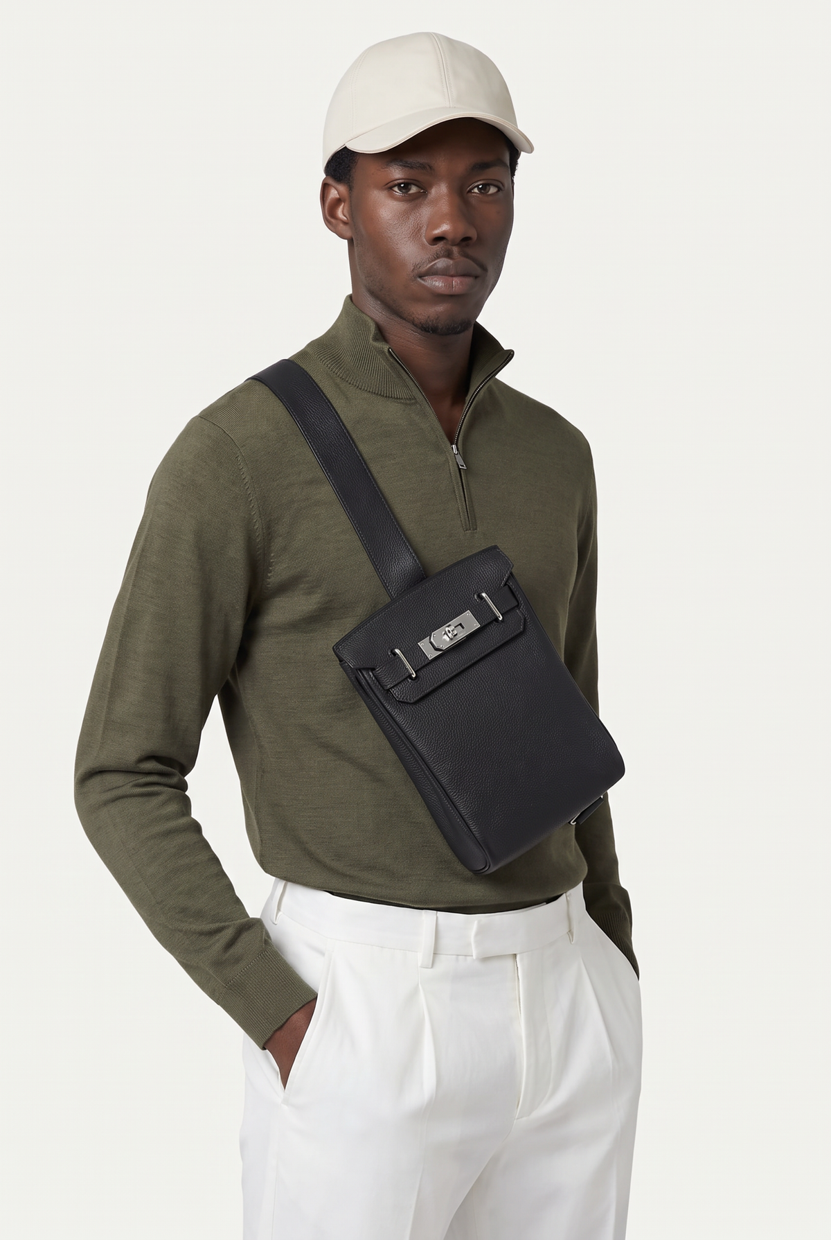 Ziamore Leather Crossbody Black