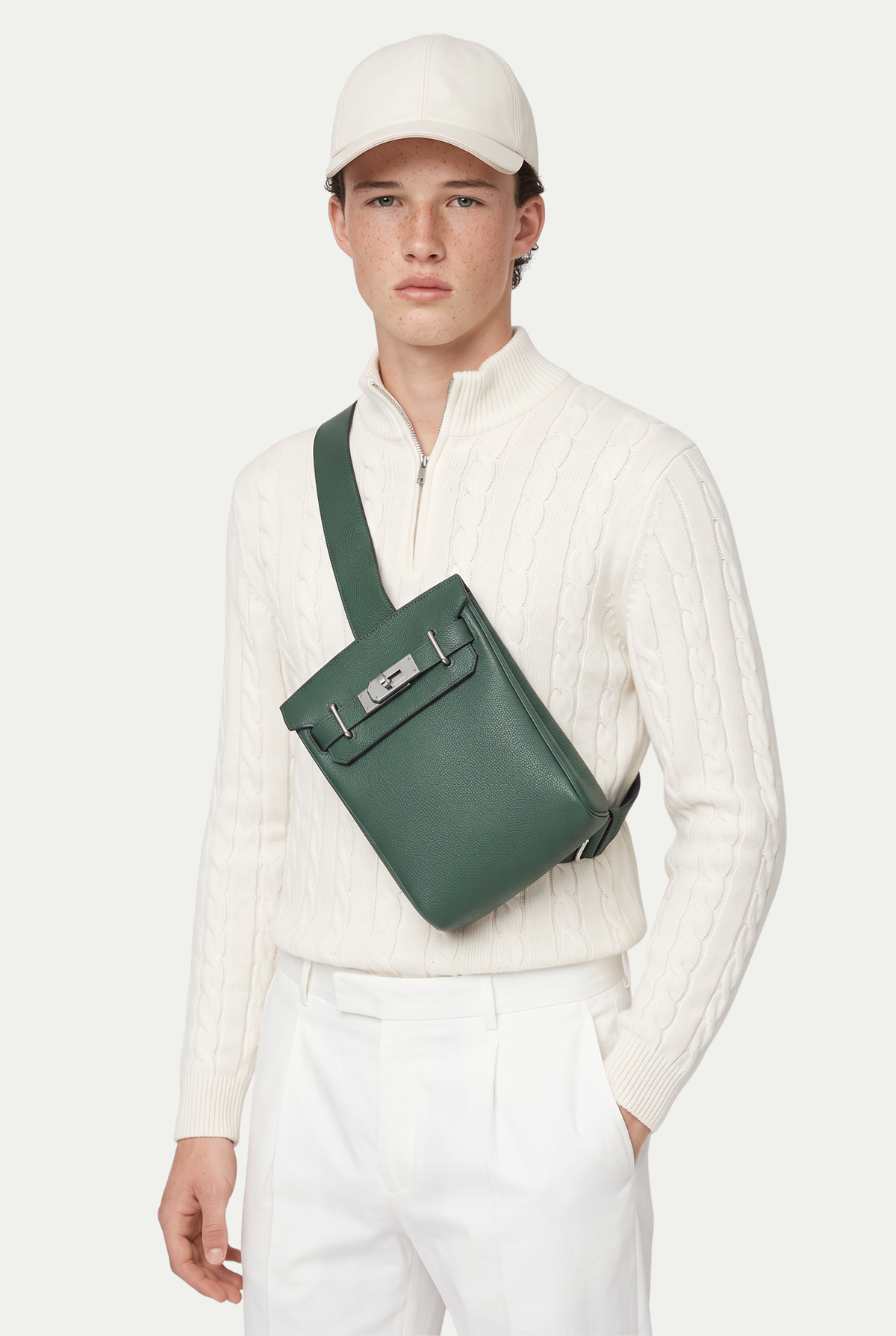 Ziamore Leather Crossbody Emerald
