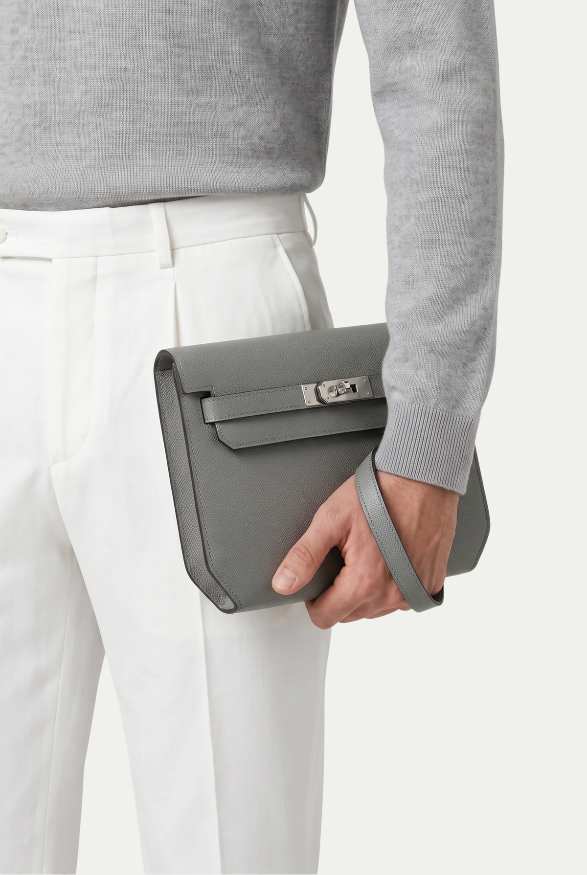 Ziamore Leather Pouch Grey