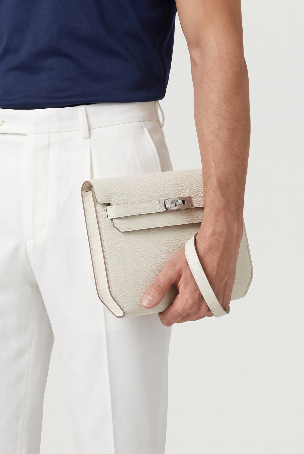 Ziamore Leather Pouch Ivory