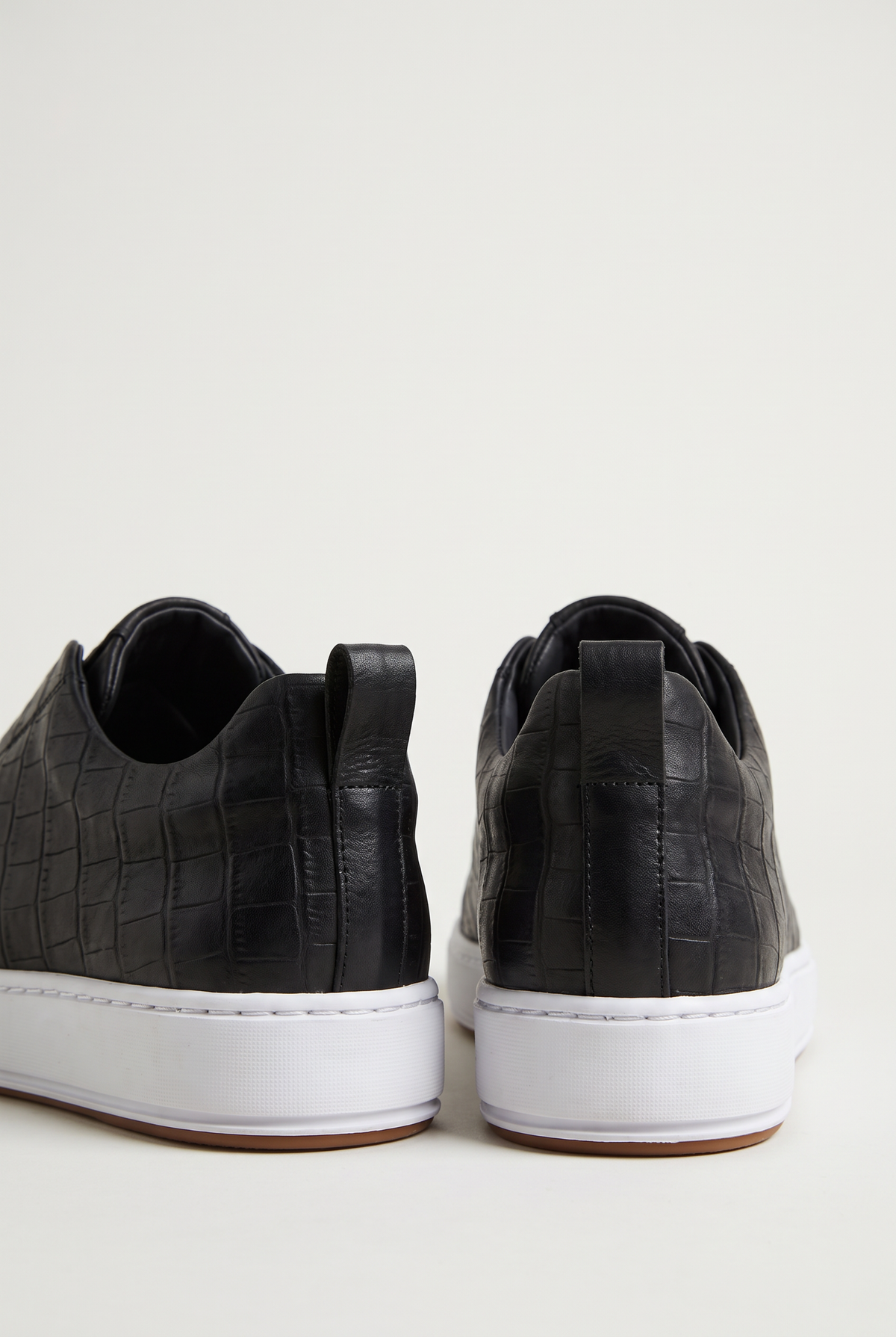Monaco Crocodile Sneaker Black