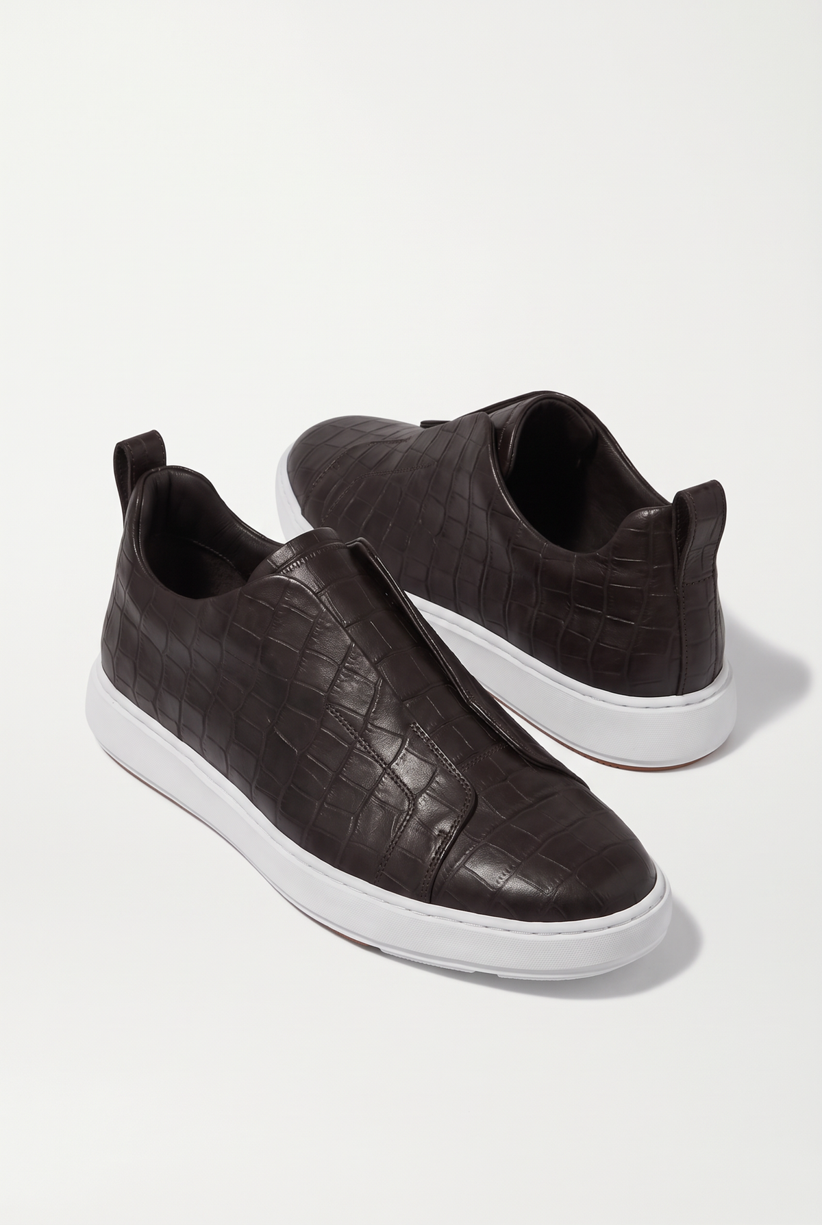 Monaco Crocodile Sneaker Espresso