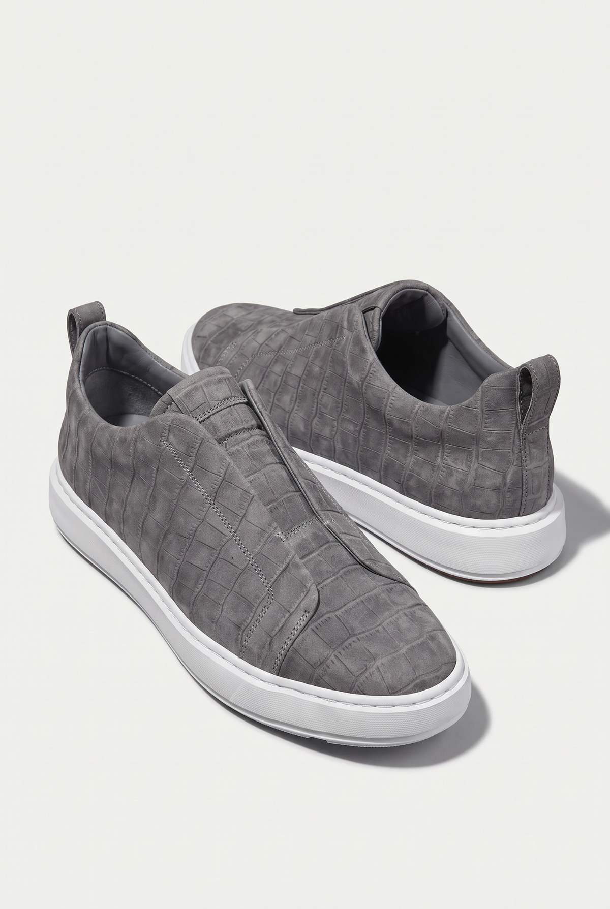 Monaco Crocodile Sneaker Grey
