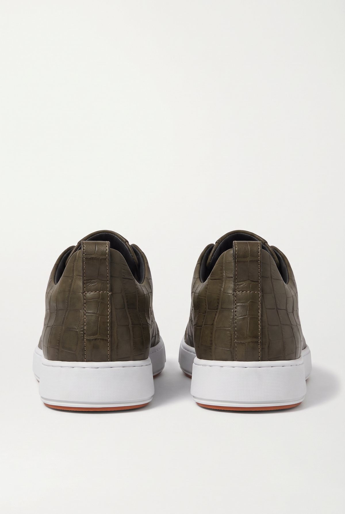 Monaco Crocodile Sneaker Olive