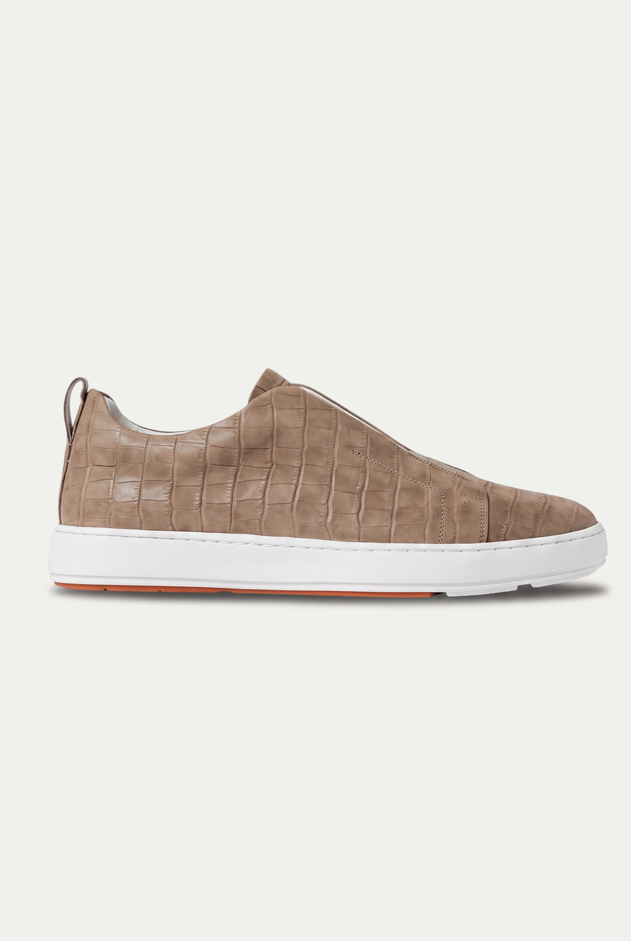 Monaco Crocodile Sneaker Taupe