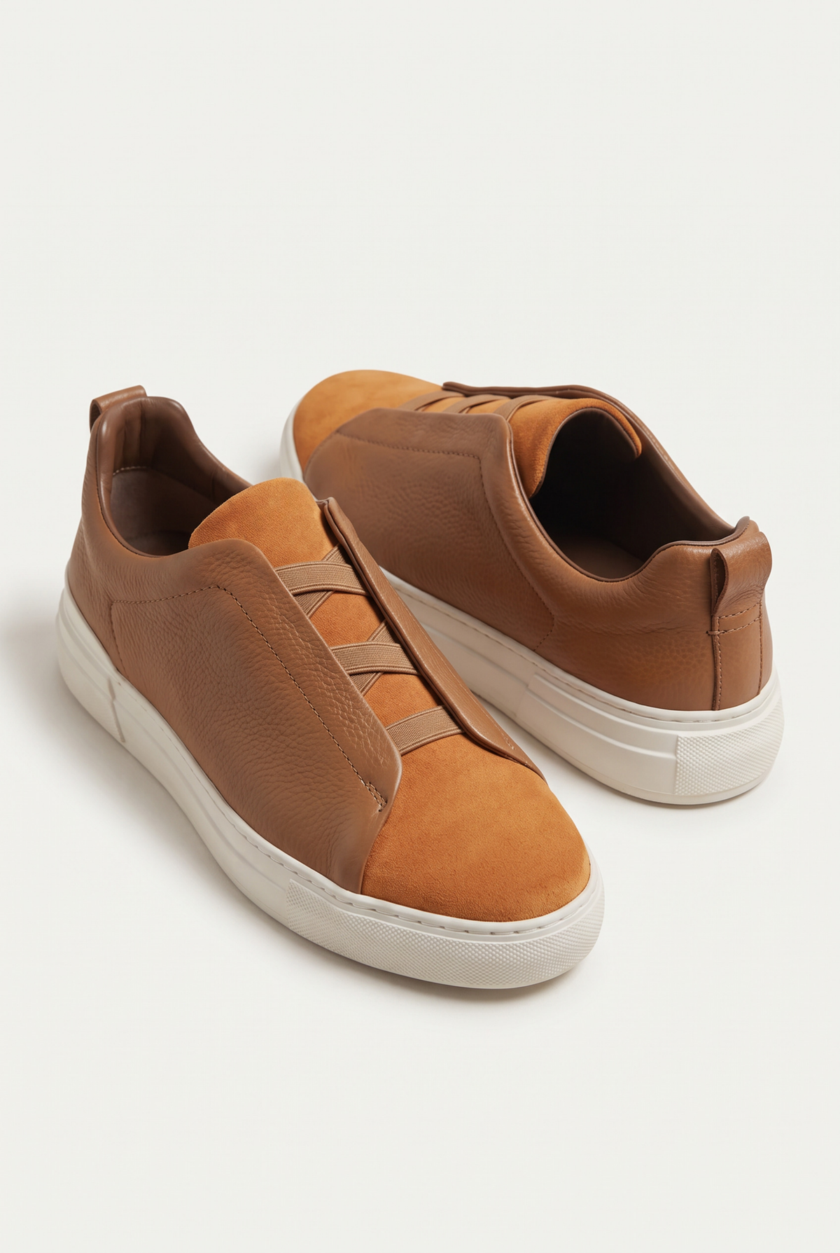 Monaco Leather Sneaker Cognac Orange