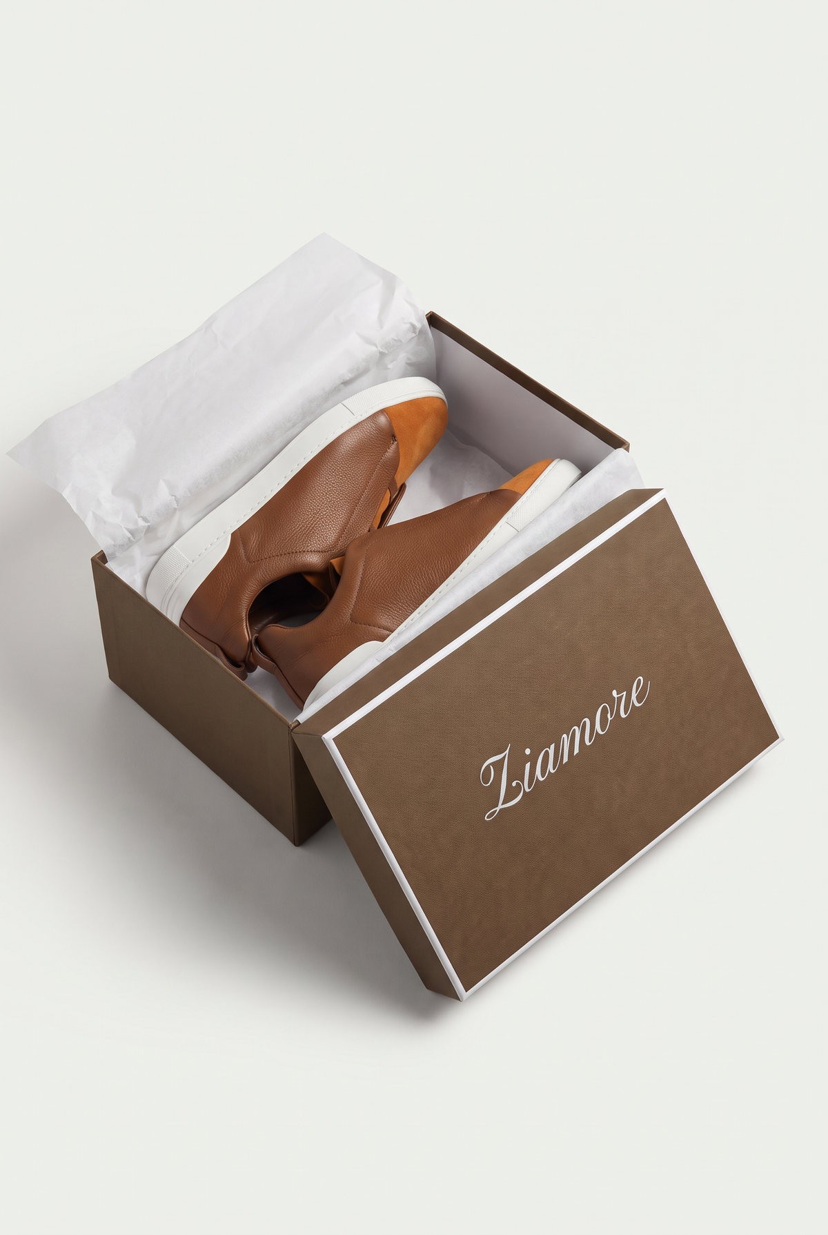 Monaco Leather Sneaker Cognac Orange
