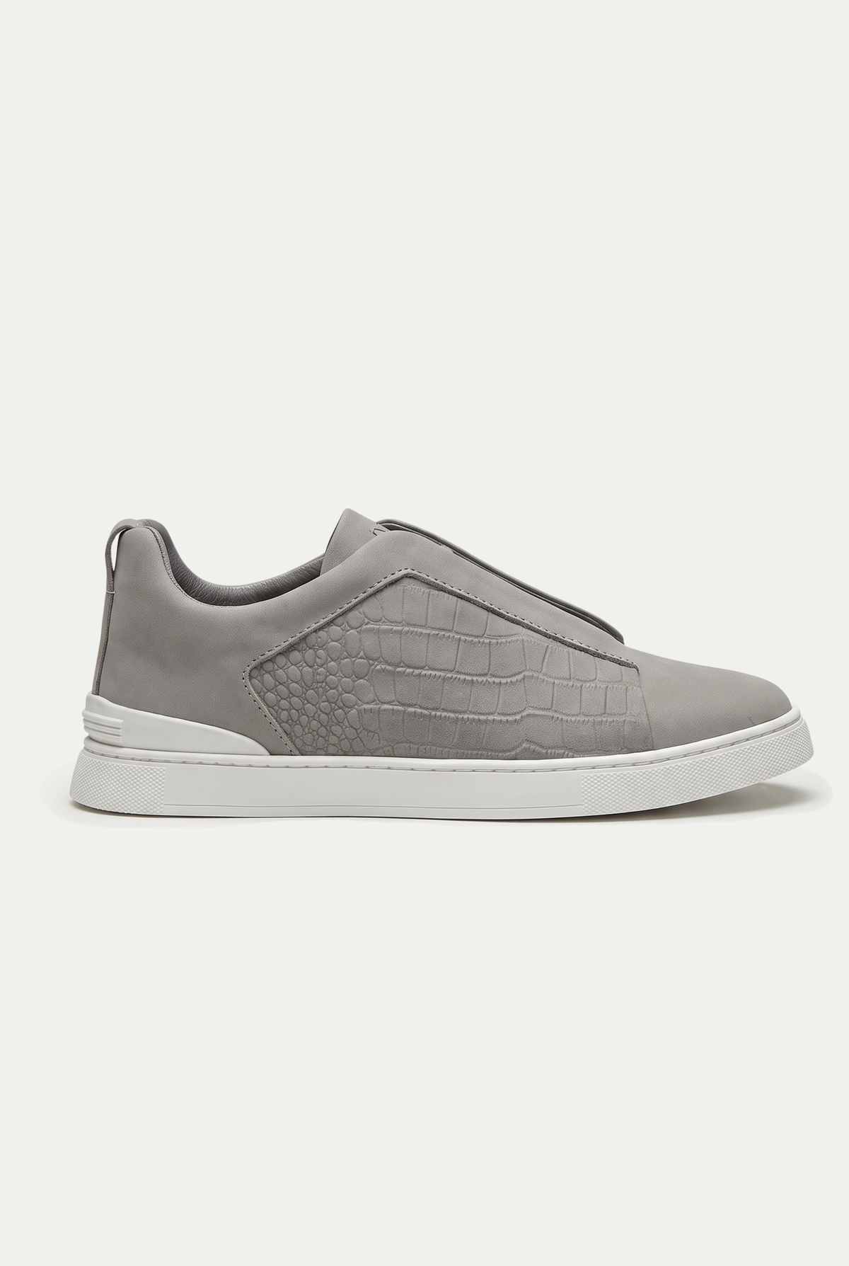 Monaco Suede Crocodile Sneaker Grey