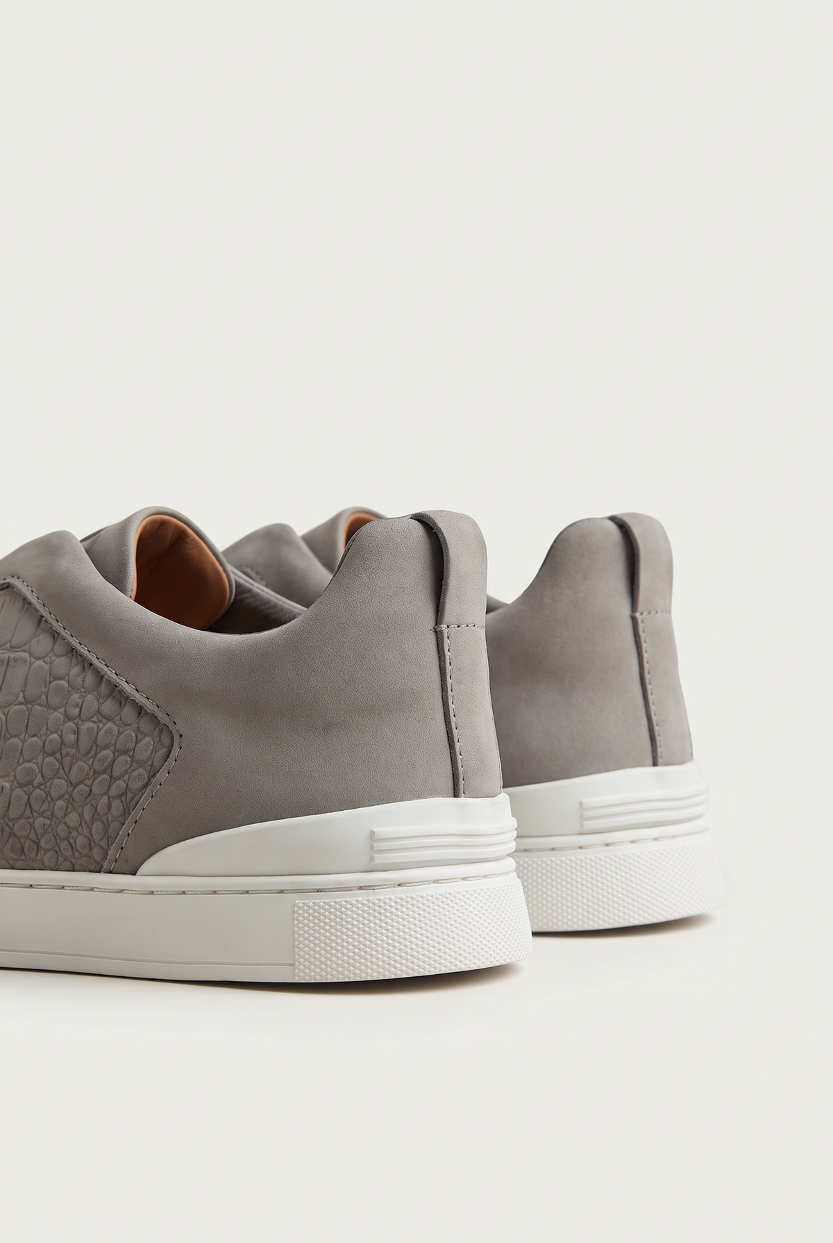 Monaco Suede Crocodile Sneaker Grey
