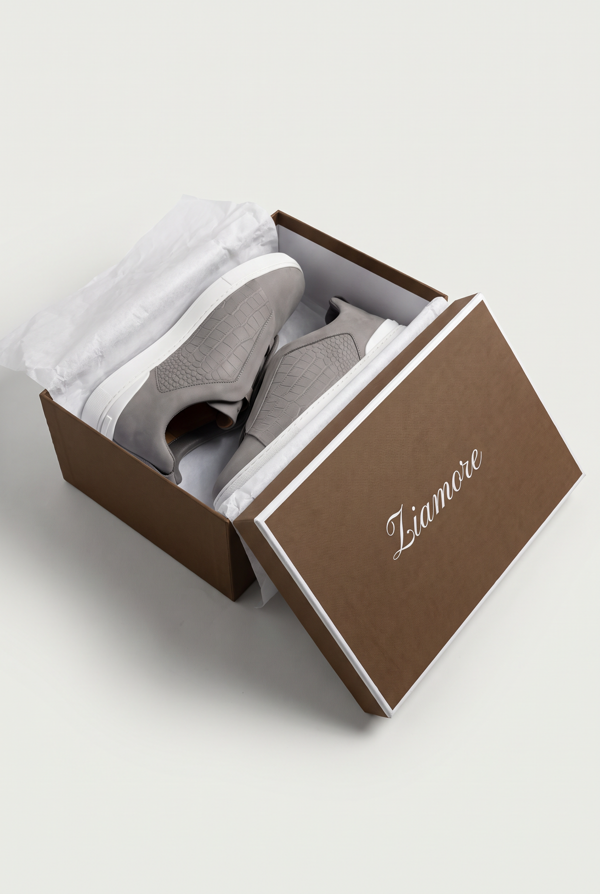 Monaco Suede Crocodile Sneaker Grey