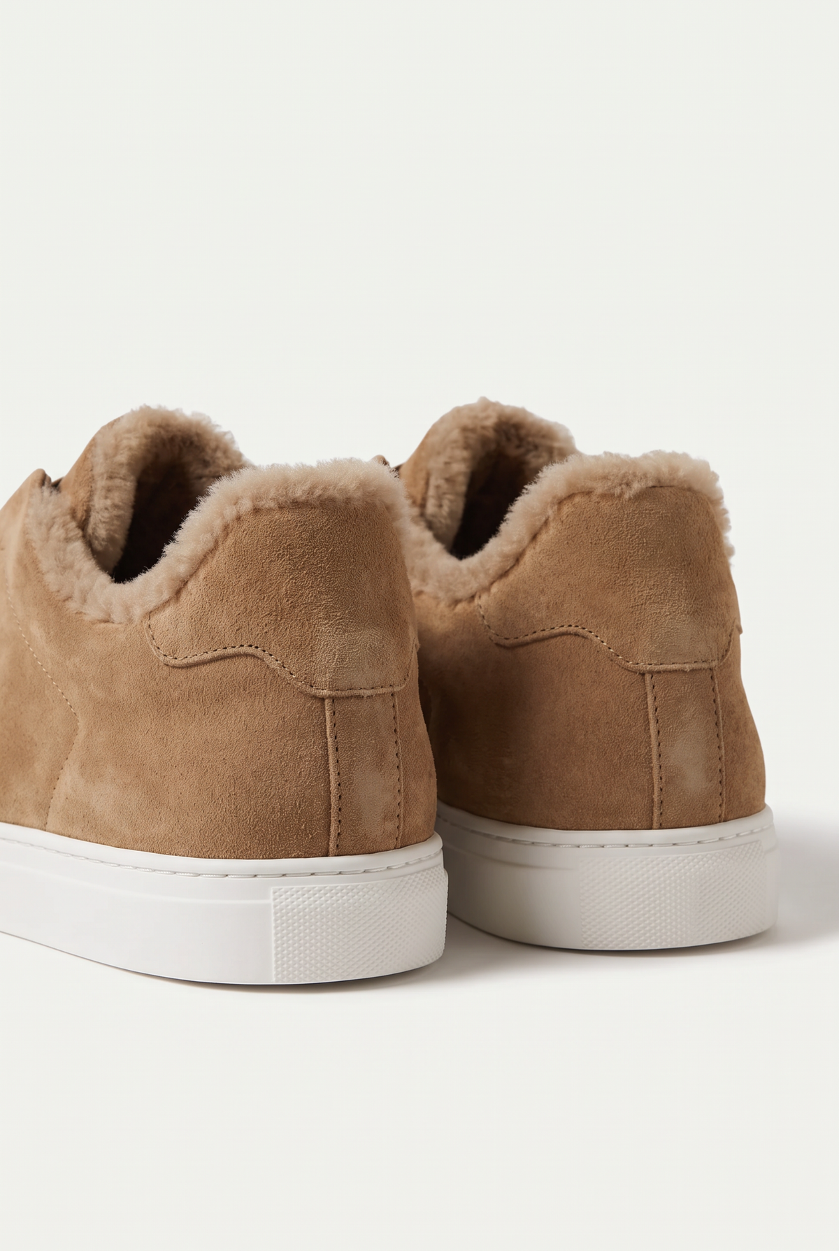 Monaco Suede Fur Sneaker Camel