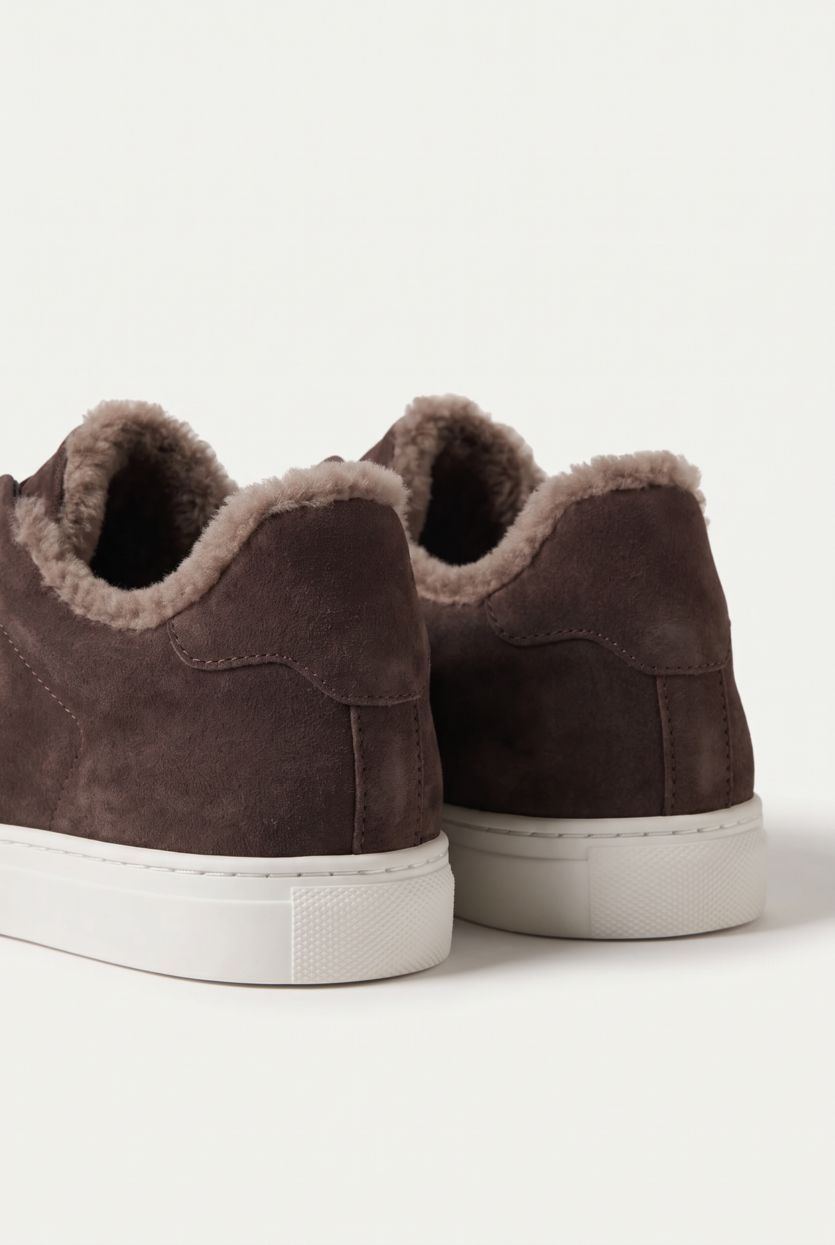 Monaco Suede Fur Sneaker Chocolate